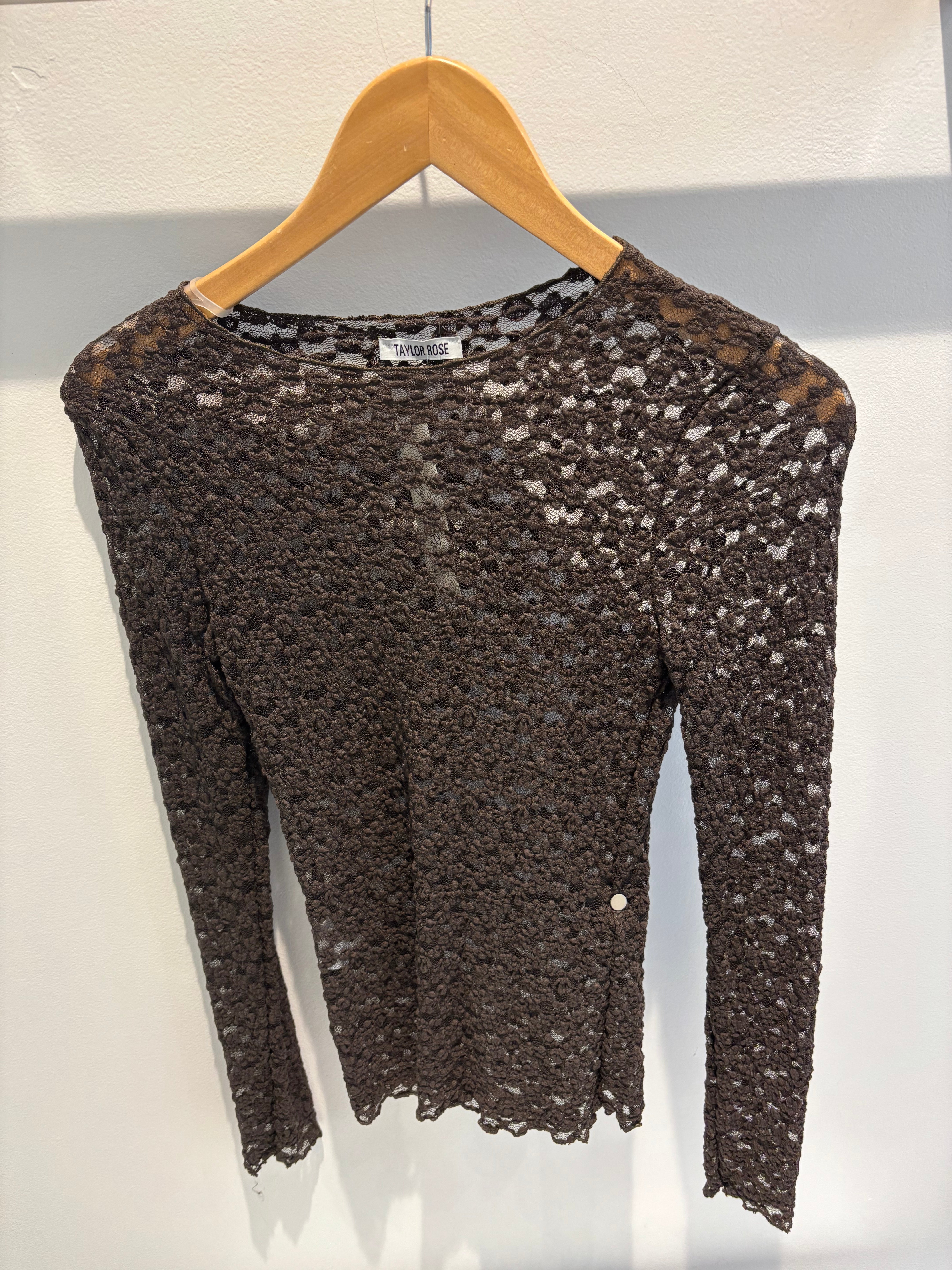 Long sleeve lace top