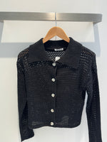Solid Crochet Button Down