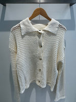 Solid Crochet Button Down