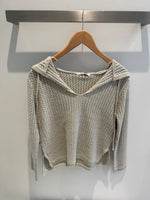 Crochet V-Kneck Hoodie