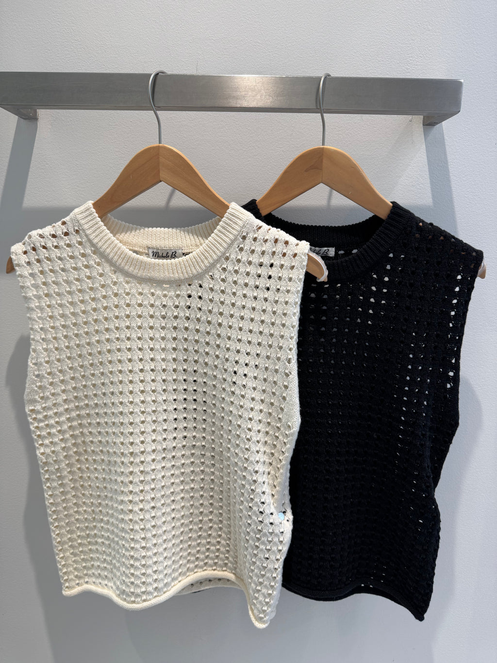 Sleeveless Open Knit Tank