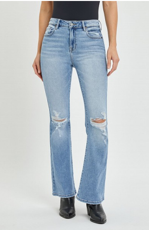Happi Medium Light Distressed Stretch 31" Flare